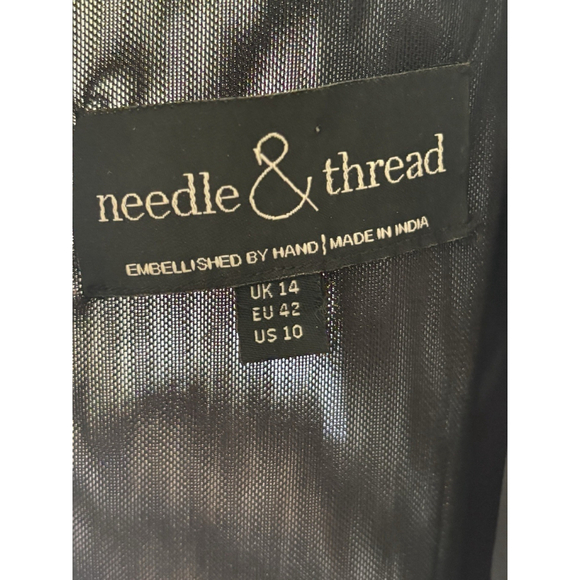 Needle & Thread Black Embellished Tulle Midi Dress – Size US 10 - Picture 12 of 12